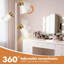 Lampe sur pied moderne à intensité variable avec 3 têtes de lumière DEL réglables, rotation à 360 ° et commandes indépendantes pour le salon, la chambre à coucher et l'éclairage de bureau