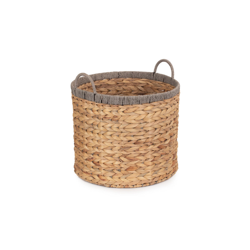 Wicker Round Rope Border Storage Basket, 40" H x 40" W x 40" D