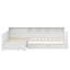 Lit plateforme simple avec cadre et bibliothèque White Pine-366993459