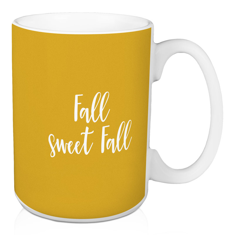 Grande tasse à café automne Okelley, Jaune moutarde