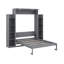 Lit escamotable double avec lumières DEL et tablettes