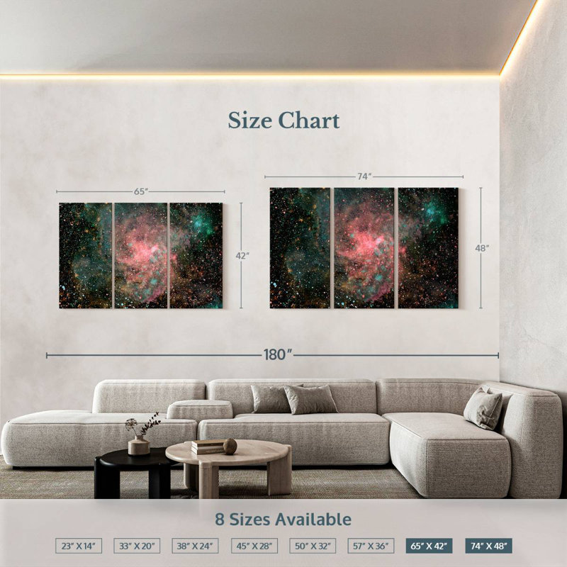 Oberle Galaxy, 42" H x 65" W