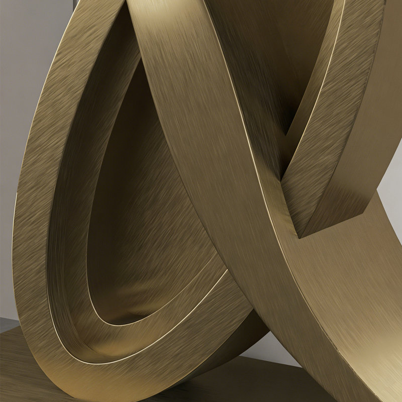 Console Modern Luxury Art, Or champagne