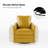 Alfonso Faux Leather Swivel Accent Chair with Removable Cushion-682686789