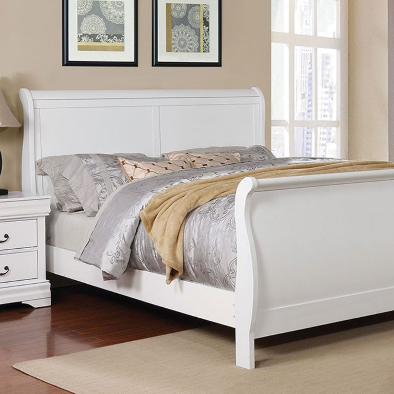 Auguste Solid Wood Sleigh Bed, King