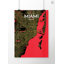 Miami City Map - No Frame Print-276615670