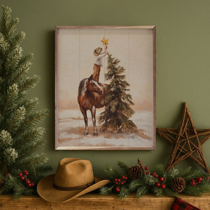 Jeunes Cowboys de Noël, H 10 po x l 8 po