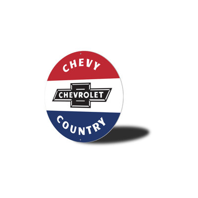 Chevy Country Car Aluminum Sign