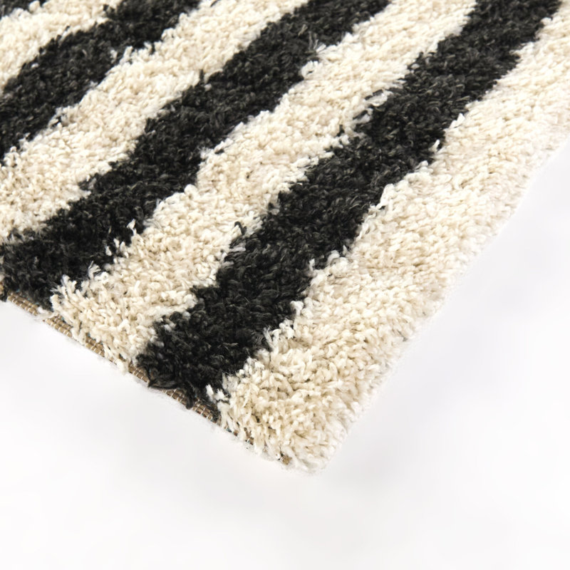 Tapis crème à poils longs Philbin, Rectangle 7 pi 10 po x 10 pi