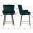 Semire Upholstered Full Back Bar & Counter Stool with Square Armrests and Metal Footrest, Luxury Bar Stool for Living Room-235720787-204509989