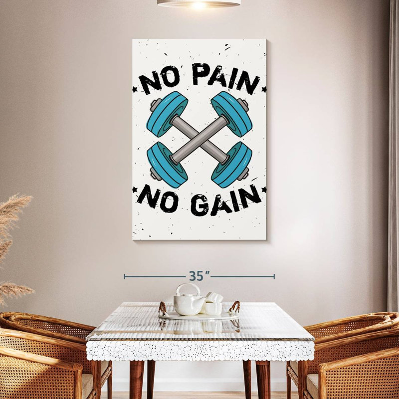 Citation de Tergel No Pain No Gain, H 48 po x l 32 po