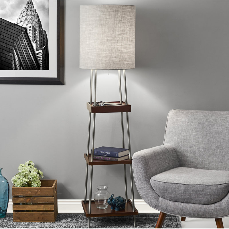 Shaan 63'' Column Floor Lamp with USB
