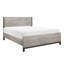 Lit double pleine grandeur gris - La fabrication nécessite un sommier pour le bois moderne