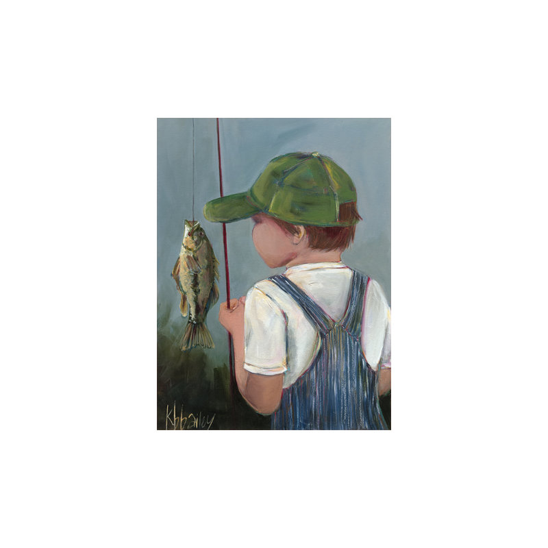 Art sur toile Lil 'Fisher, H 16 po x L 12 po x l 1,25 po