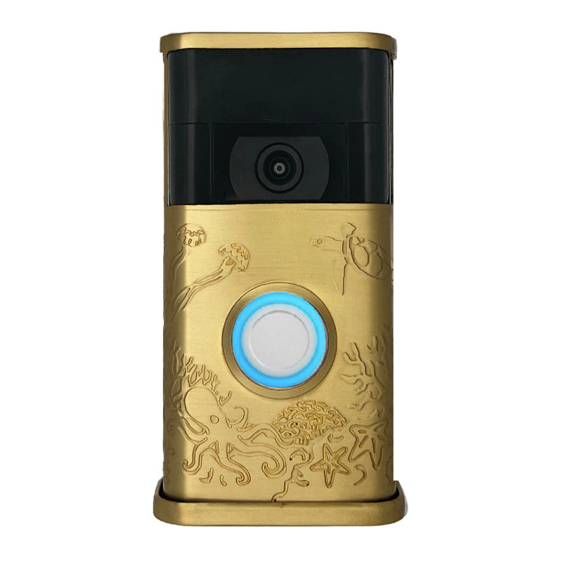 Housse pour sonnette vidéo Coastal (compatible avec Ring 2nd Gen), Laiton satiné