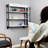 Murphy Wall Table with Foldable Bookshelf – Industrial Space-Saving Desk & Dining Table-88780596