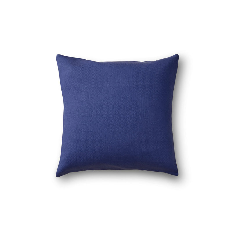 The Met X Ann Gish Great Hall Coverlet, Queen Coverlet + 2 Euro Shams, Indigo