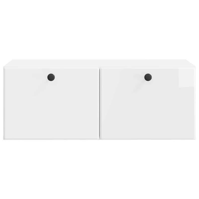 TV Stand, 30cm H x 78.5cm L x 41cm W, High Gloss White