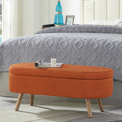 Banc de rangement avec repose-pieds ovale Luxury
