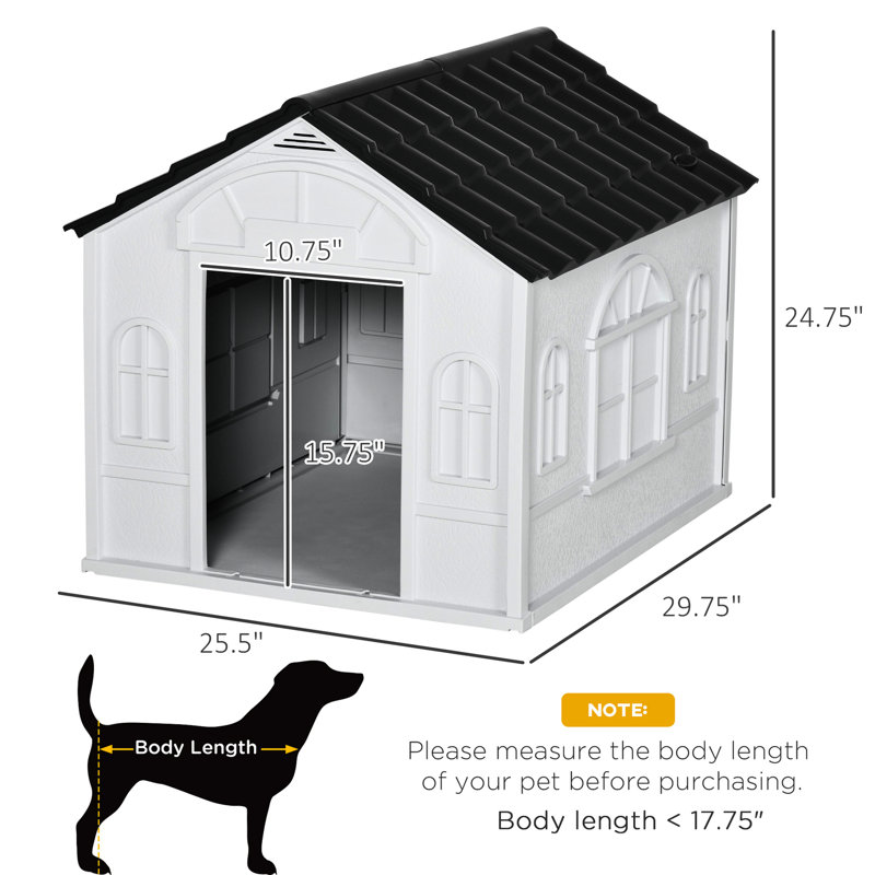 Petite maison pour animaux de compagnie - eau, élément de porte, pour chien de taille moyenne, intérieur aéré
