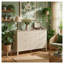 Commode cannelée 47 tiroirs 47,2 "avec commode en bois moderne