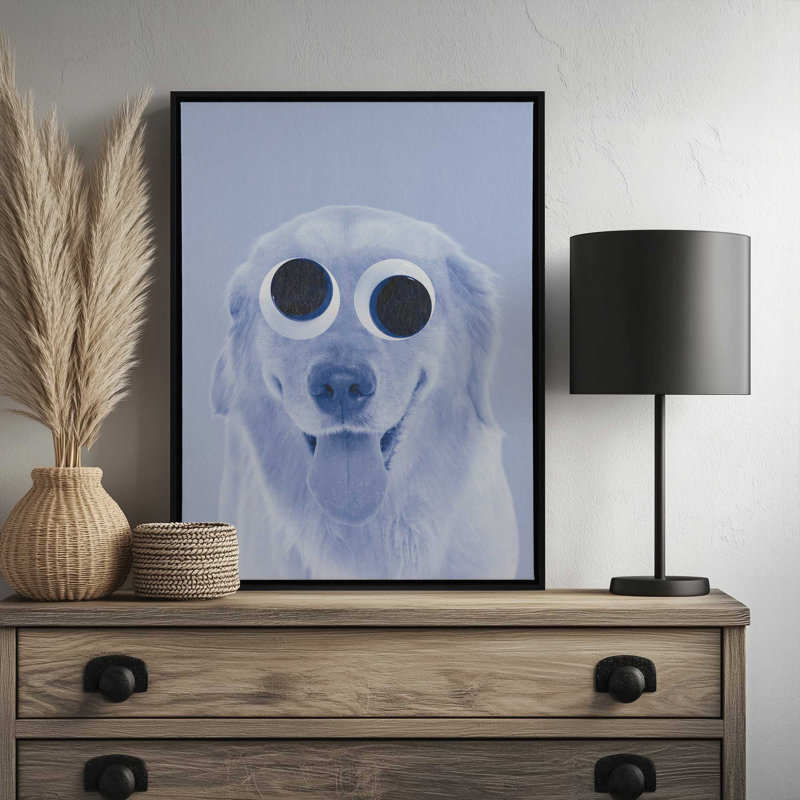 «Fur and Fun» par Seven Trees Design, reproduction d'art, L 12 po x H 16 po, Tan, Toile avec cadre