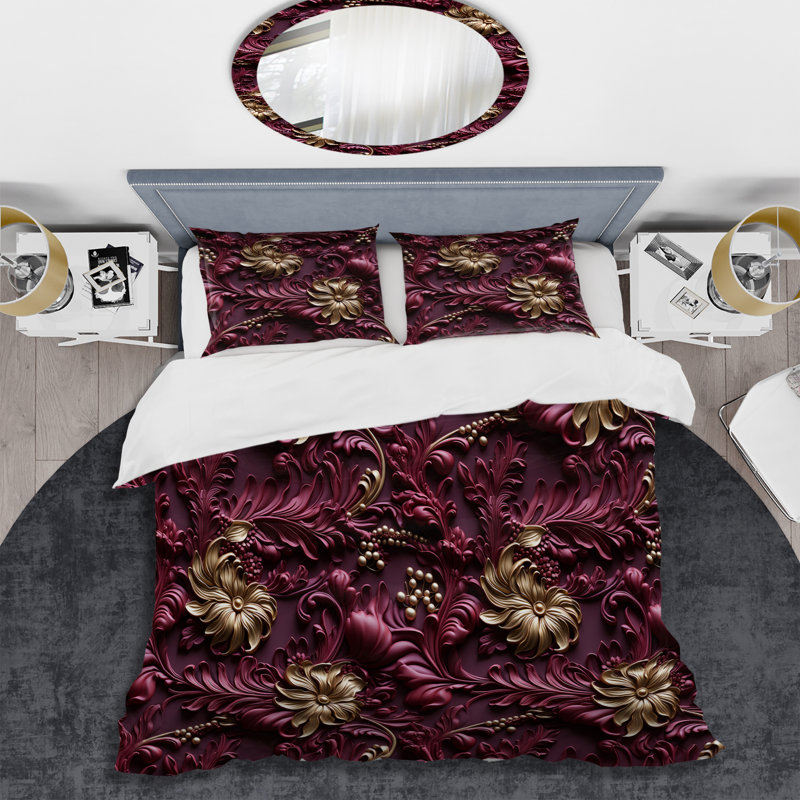 Ensemble de housse de couette Regal, Housse de couette pour grand lit et 2 taies décor