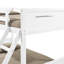 Lit superposé en bois blanc avec un design moderne - pour la décoration de la chambre à coucher, lit simple / double, crée un style
