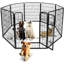 Barrière pour animaux autoportante en métal