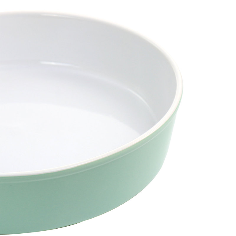 Martha Stewart 1.3 Qt. Stoneware Round Baker, Turquoise