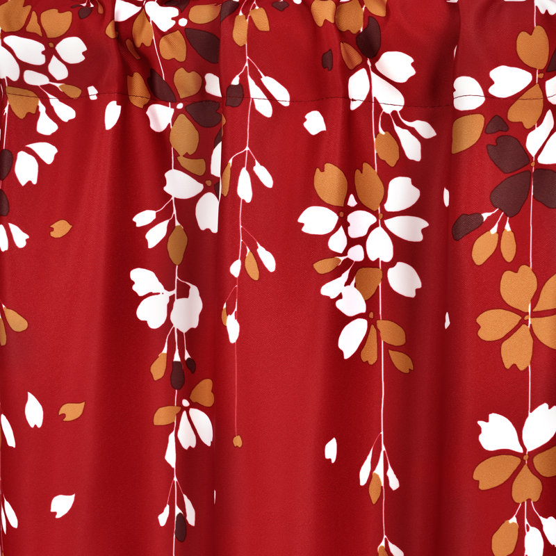 Floral Tailored Window Pelmet, Red