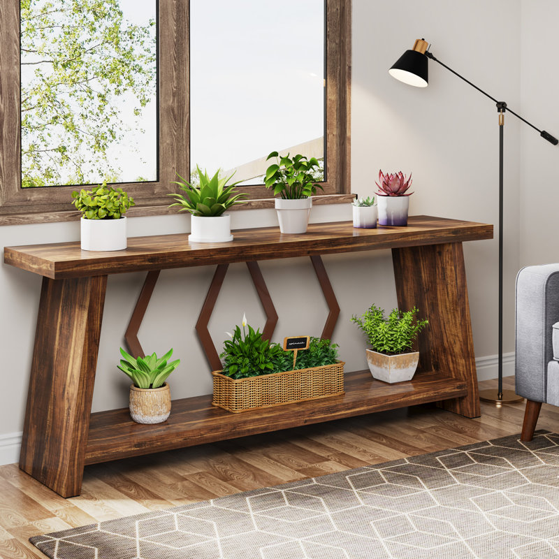 Danieliz 70.86'' Long Console Entryway Table for Living room, Brown