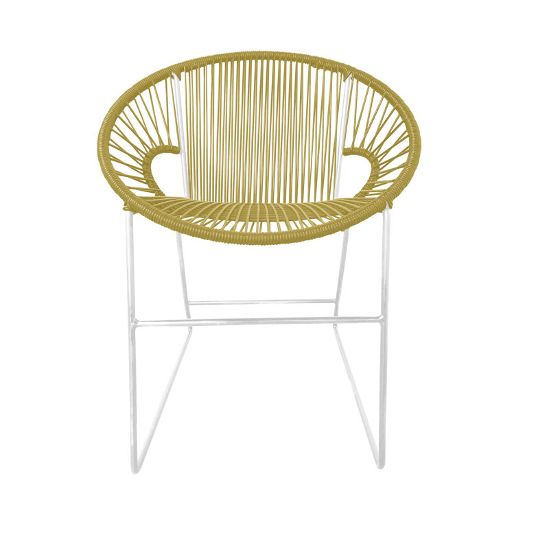 Chaise de patio Puerto, Caramel / blanc