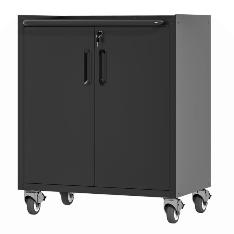 Heavy-Duty Metal Garage Storage Cabinet With Wheels - Sturdy And Durable Tool Storage Cabinet  Garage, Office, And Home Organizer Solutions