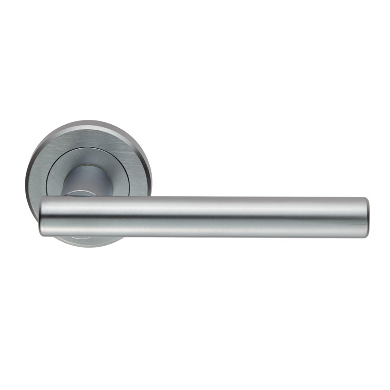 Valarie Latch Door Handle, Satin Chrome