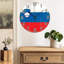 Horloge slovène, drapeau slovène, art en PVC, drapeau national, patriotique, décorations pour la maison, horloges, pile, horloge ronde silencieuse pour dîner, pendaison de crémaillère