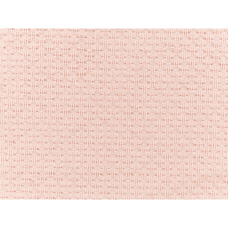 HATTON Cotton Solid Colour Bedspread, Pastel Pink, 220 x 220 cm Bedspread