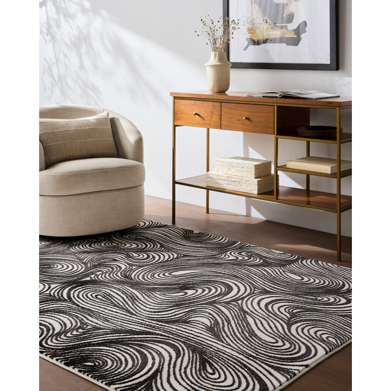 ELLE Decor X Livabliss Grenelle Machine Woven Rug, Rectangle 6'7" x 9', Gray