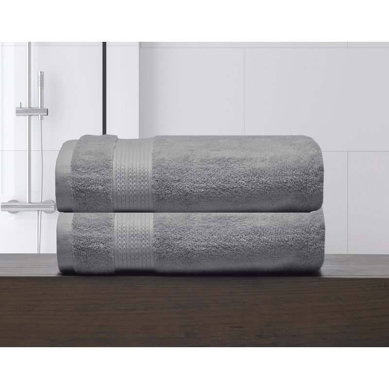 Serviette de bain 100% coton super douce, Argent