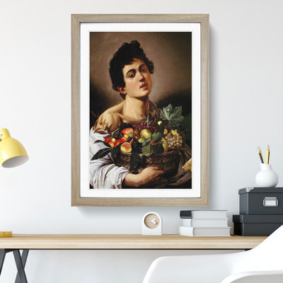 Boy with a Basket of Fruit by Caravaggio - Picture Frame Painting