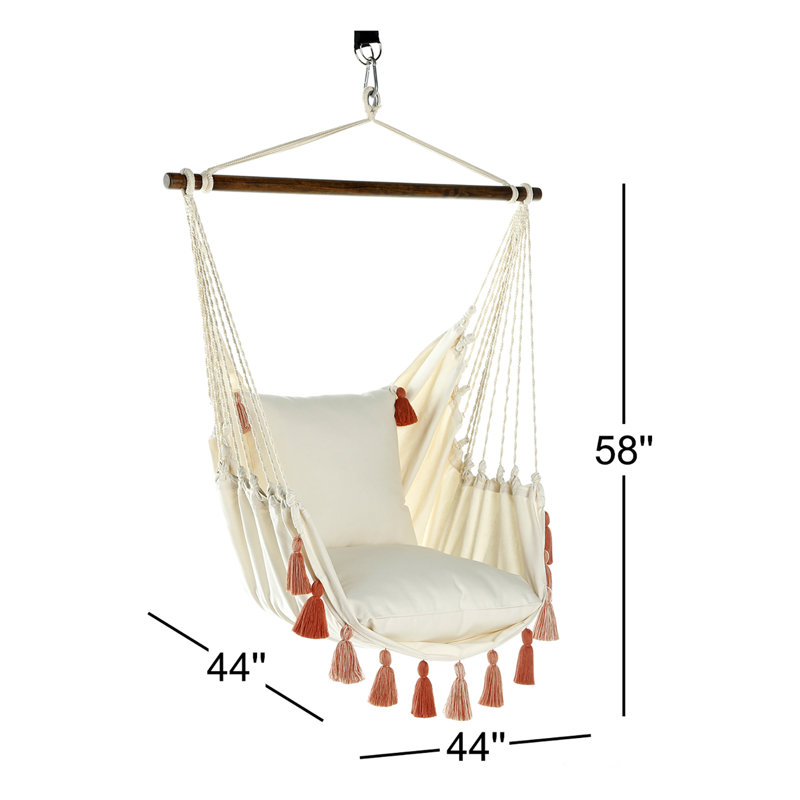 Chair Hammock with Tassels, Pink
