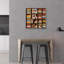  «Mondrian Style Bookshelf» par Rey Klimt, art mural en verre acrylique, 24 po x 24 po