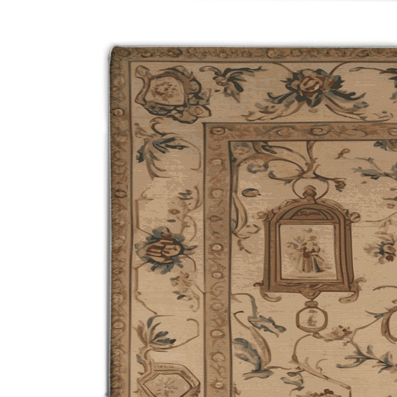 Tapis d'intérieur et d'extérieur brun français, Rectangulaire 8 pi x 10 pi