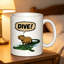 1pc Funny Dive! Capybara Riding Crocodile Comic Cape Cod style with Dive! Logo Ceramic Coffee Mug Coffee Cup Tea Mug Christmas Gift Office can hold Tea Milk.