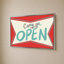 «Retro Open Sign» par Jen Bucheli - Impression sur toile-1745518457-1745518463