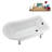 58" Streamlin Clawfoot Tub,Tray,Drain, Clawfeet-101628925-102219861