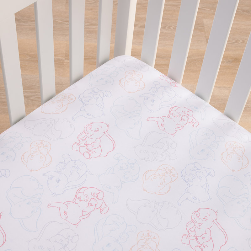Drap-housse pour lit de bébé NoJo Disney Dumbo