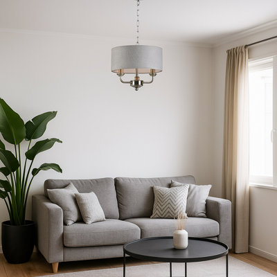 Durham 3 - Light Drum Shade Chandelier