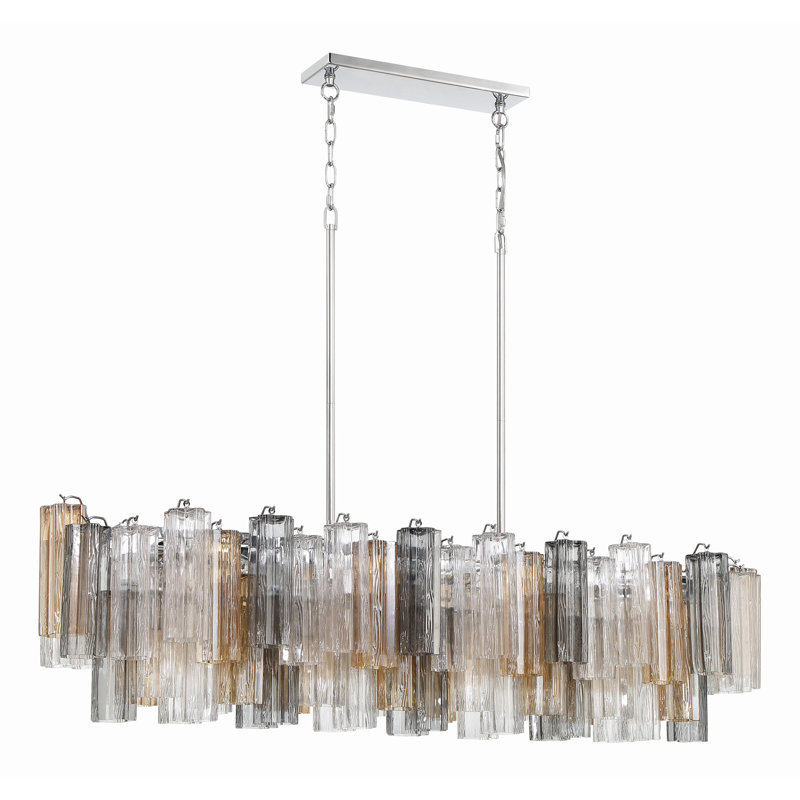 Quinzio Dimmable Chandelier, Polished Chrome