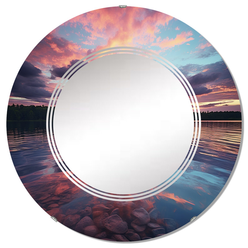 Weger - Miroir mural rond, 32 po x 32 po